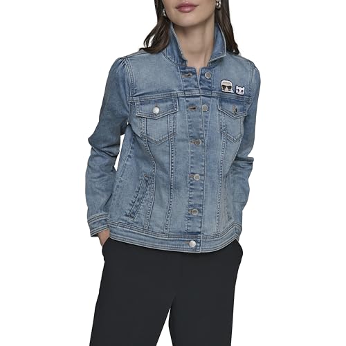 Denim Jacket in Blue by KARL LAGERFELD PARIS