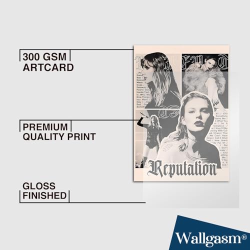 Image of Wallgasm Set of 8 Taylor Swift Posters 8x12 inch (A4 Size) 300 GSM | Swiftie Aesthetic | Pop Star Posters | Taylor Swift Wall Art