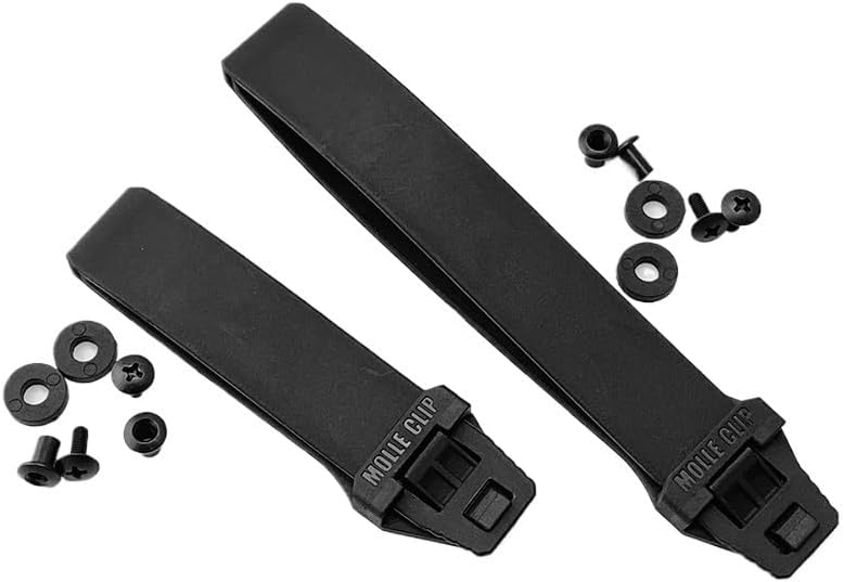 モールプラスチックポケットクリップ交換用ネジ付き2セット、カイデックスシースに適合(Green,L)