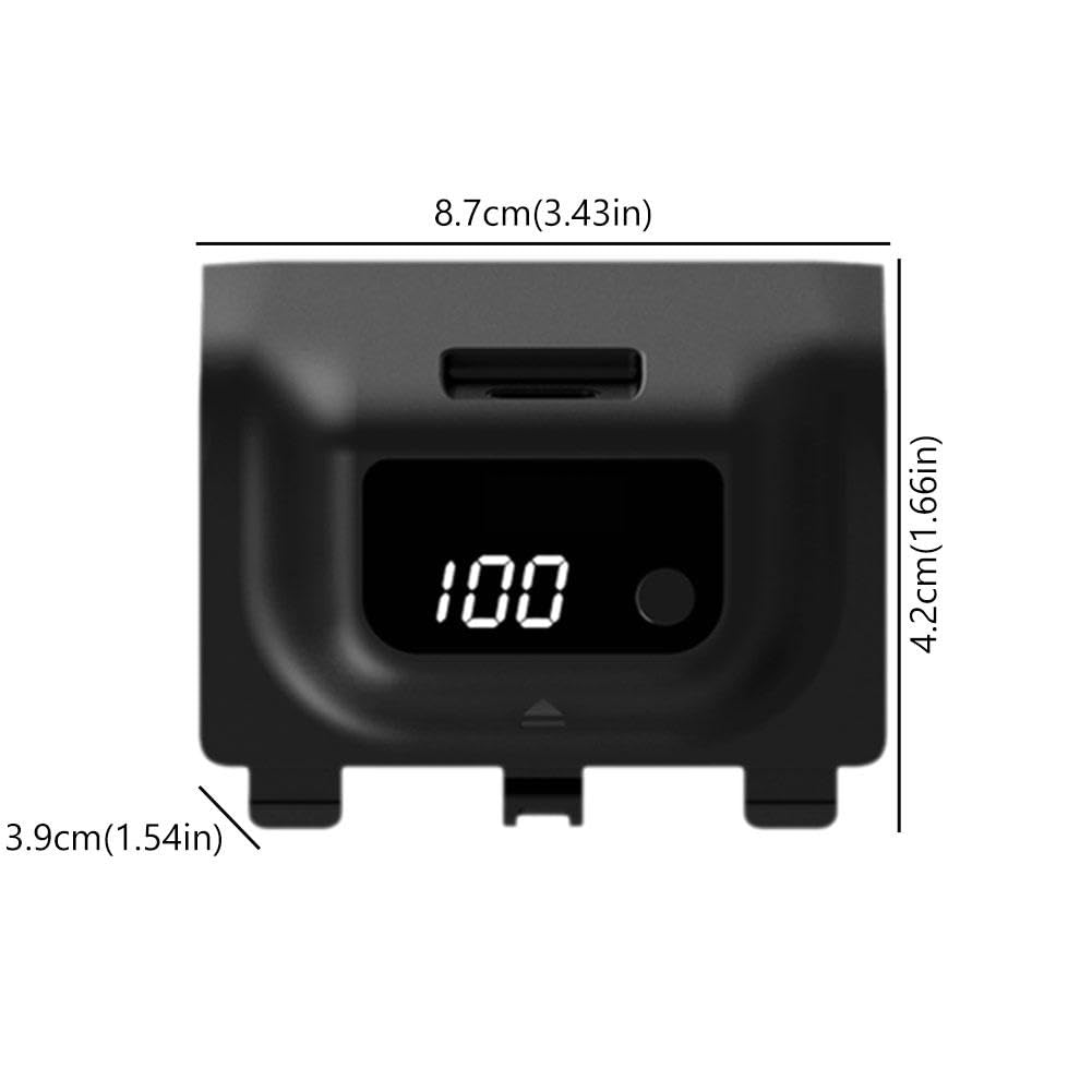 Paquete de batería recargable para Xbox Series X/S, pantalla LED, paquete de batería para Xbox Series S, X, Xbox One S/One X/One Elite Remote Play y kit de carga con cable de carga USB-C