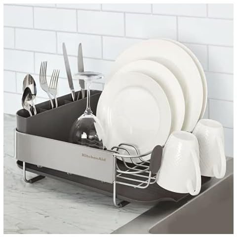 KitchenAid Compact Dish-drying rack with Stainless Steel Cover