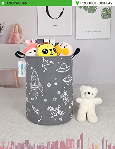 Image of Laundry Hamper Fabric Organizer Collapsible Basket Space Universe