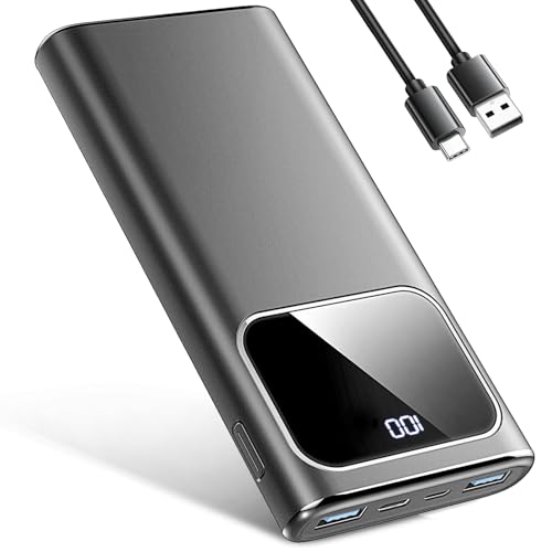 Rolosar 10000mAh Power Bank with PD15W, 4 Outputs, Type-C