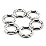 JCBIZ 6pcs 29mm Zinc Alloy Round Spring Snap Hooks Clip DIY Accessories for Handbag Purse Shoulder...