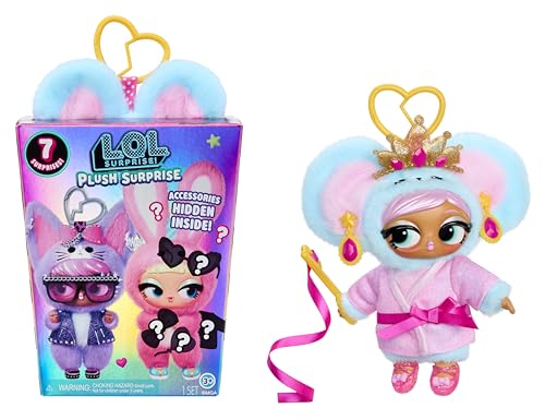 L.O.L. Surprise! Plush Surprise Character - Incluye 7 sorpresas, Peluche Coleccionable con Llavero, 6 Estilos para coleccionar, Recomendado para Mayores de 4 años