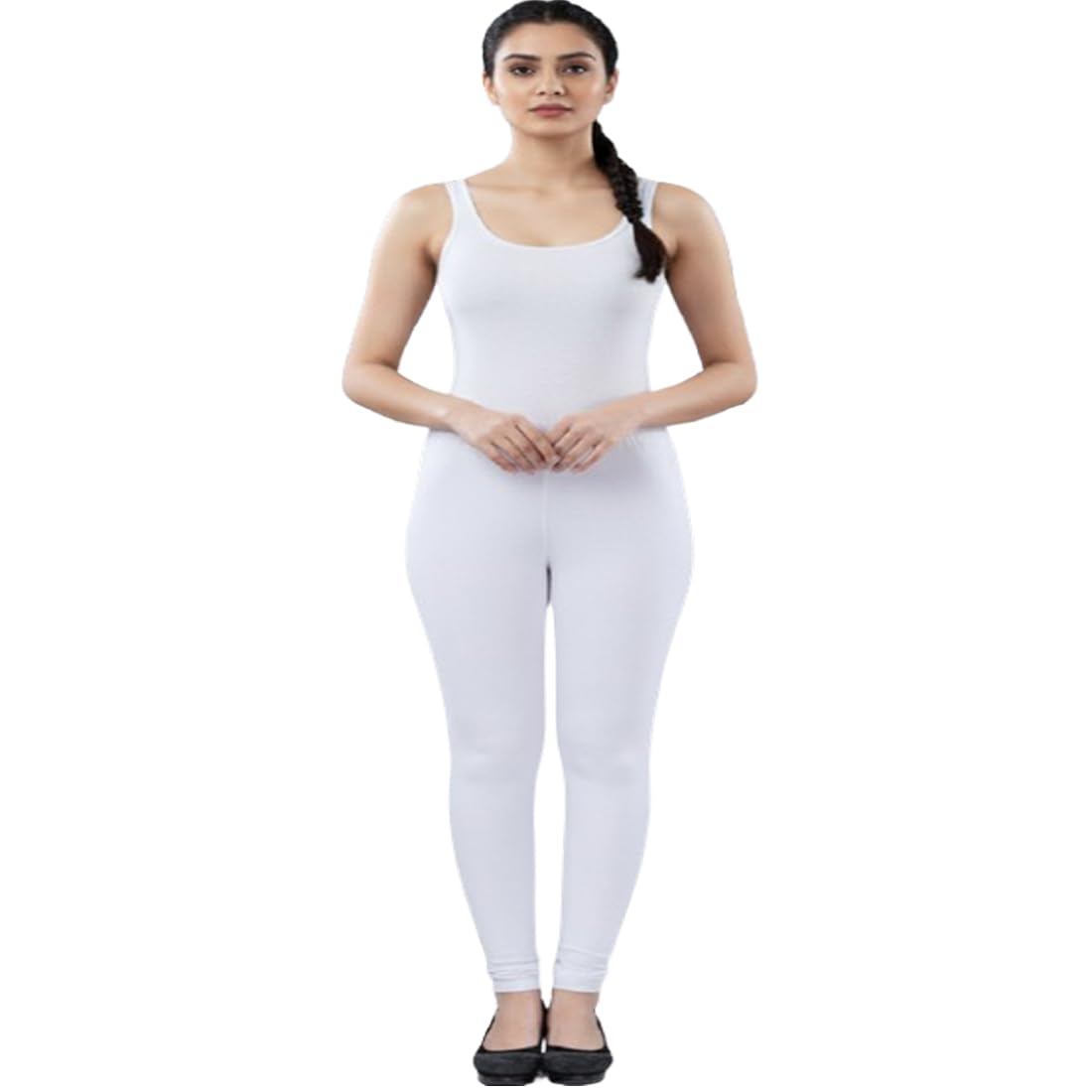 Ultra Soft Cotton Elastane Churidar Solid Regular Plus Size Leggings with Ultrasoft Waistband for Womens and Girls-image-33