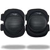 HAGOR Protective Elbow Pads Military Grade with Comfortable Gel Cushion, Strong Double Straps and Adjustable Easy-Fix Clips - for Shooting and Outdoors (Black)