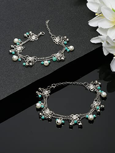 German Silver Plated Anklets for Women