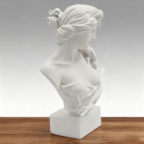 Estatua Busto Afrodita 6" Blanca Escultura Decorativa miniatura 6