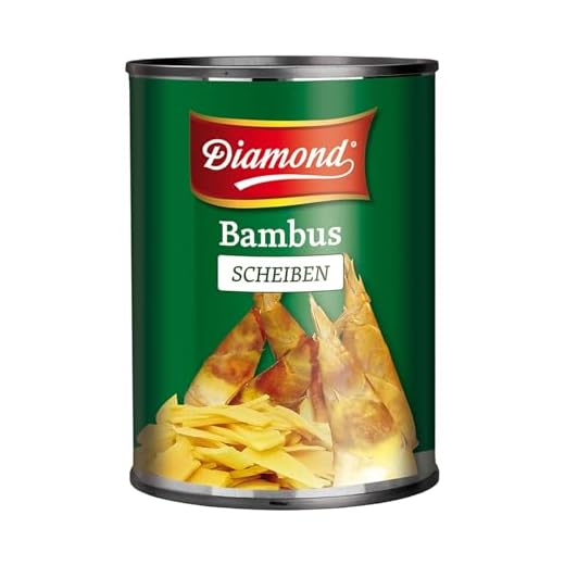 DIAMOND Rodajas de bambú, vegetal asiático en conserva, adecuado para platos wok, bajo en carbohidratos - 1 x 540 g