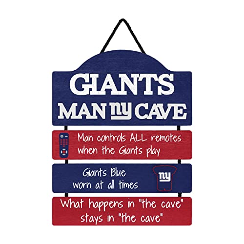 New York Giants NFL Mancave Team Logo Man Cave Hanging Wall Sign