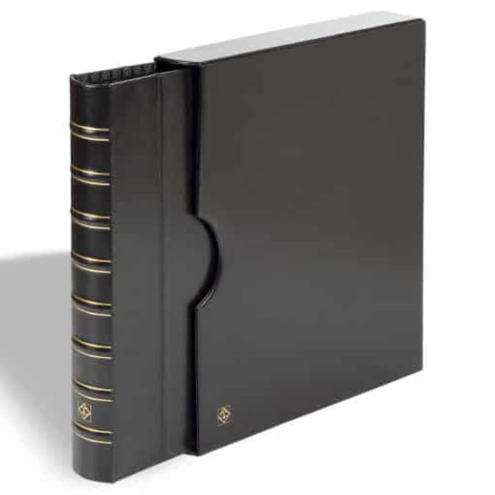 Leuchtturm 319263 Raccoglitore ad Anelli KANZLEI Classic - per azioni, titoli e giornali - con Custodia - Nero