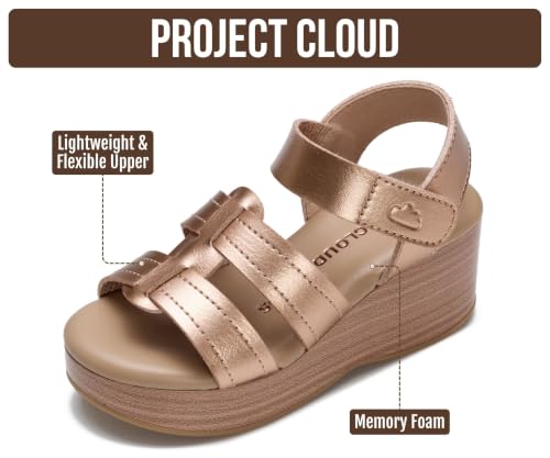 Image of Project Cloud Girls Sandals with Adjustable Buckle Wedge Sandals 2026