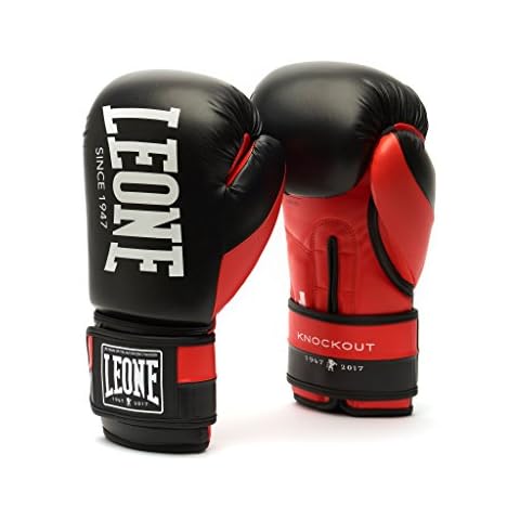 LEONE 1947, Knockout Guantes De Boxeo, Rojo, 10 OZ Cover