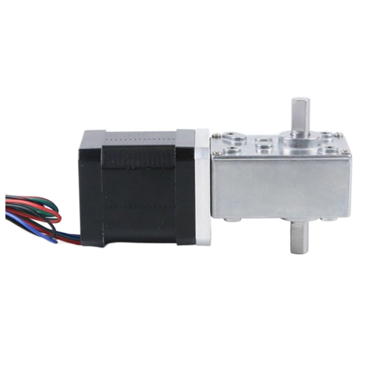 GTPBAO Treibersteuerung 1,8 Grad 1,7 A 2-Phasen-4-Draht-42-mm-Extruder-Getriebeschrittmotor 1:100 1:200 1:290 Übersetzungsverhältnis Schneckengetriebe Nema 17-Schrittmotor CNC Maschine(1:100)