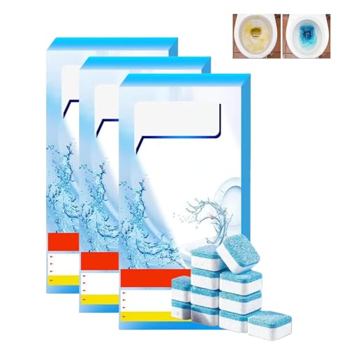 16 pastiglie per la pulizia del WC, detergente per WC 2025, forte rimozione del calcare, ecologico, a rapida dissoluzione per acqua dura (3)