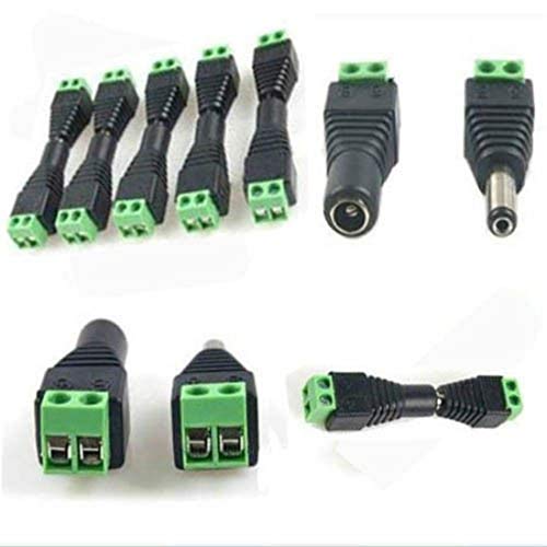 Image of DIY Crafts Pack Of 10 Pair, 10 Pcs Male & 10 Pcs Female, 10 Pair 20 Pcs /Male and Female Dc Power Jack Adapter Connector Plug Branded DIY Crafts for (Pack Of 10 Pair, 10 Pcs Male & 10 Pcs Female)