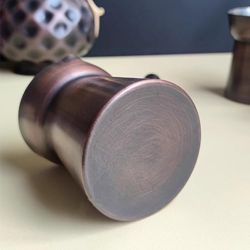 YZDKJZ Türkische Kupferkaffeekanne, Griechisch-arabische Herdkaffeemaschine, Mit Holzgriff, Handgraviert, 1,2 Mm Dick, Einzigartige Kaffeegeschenke Für Kaffeeliebhaber