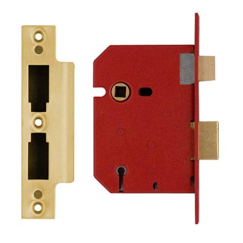Union Locks 2201 5-Lever Mortice Sash Lock 77.5mm - Brass Finish (Boxed)