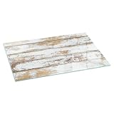 Piastra per camino e stufa 140x70 cm cm Rotonda Resistente a Scintille Resistente alle Alte Temperature di Vetro Temperato Protezione del Pavimento Design Elegante - Una tavola di legno danneggiata