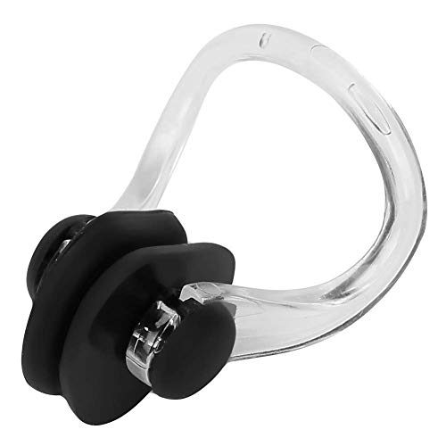 VGEBY1 Schwimm-Nasenklemme, einfache wasserdichte Silikon-Nasenklemme zum Schutz des Schwimmtrainings(SCHWARZ)