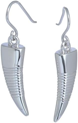 Peora Elegant Sterling Silver Horn-Shaped Fish Hook Earrings, Hypoallergenic Fine Jewelry, Stylish, Modern, Trendy