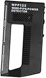 High-Sensitivity Wall Scanner & Metal Detector - Adjustable Alert for Pipes and Wires - Multifunctional Stud Finder for Adults - Durable Plastic Design (Black, Model WPP123)