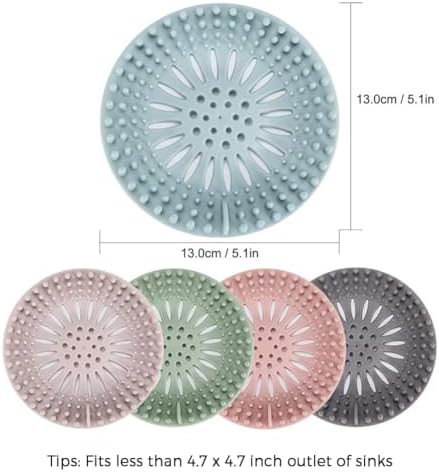 Gotega 5 Pack Sink Drain Strainer, Hair Catcher for Bathroom Tub Shower — view 3
