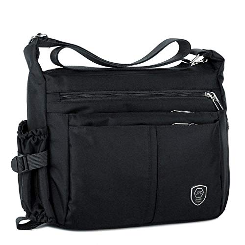 Sac à bandoulière nylon étanche pour hommes doté d'un passage tuyau