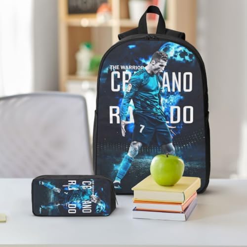 EUAITUEN Soccer Backpack with Lunch Box Bag & Pencil Case - 5