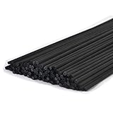 100 pezzi bastoncini per diffusori in fibra, bastoncini per diffusori di oli essenziali, bastoncini per oli profumati (30cm x 3mm, nero)