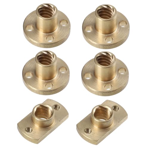 6pcs T8 Trapezoidal Screw Brass Nuts for 3d Printer