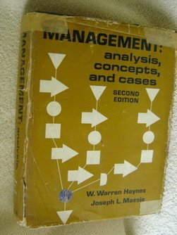 Hardcover Management - Analysis, Concepts and Cases (Second Edition) Book
