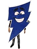 Lightning Mascot Costume, Blue Cartoon Character Cosplay Suit, Performance Event Props, Adult Size (XL)
