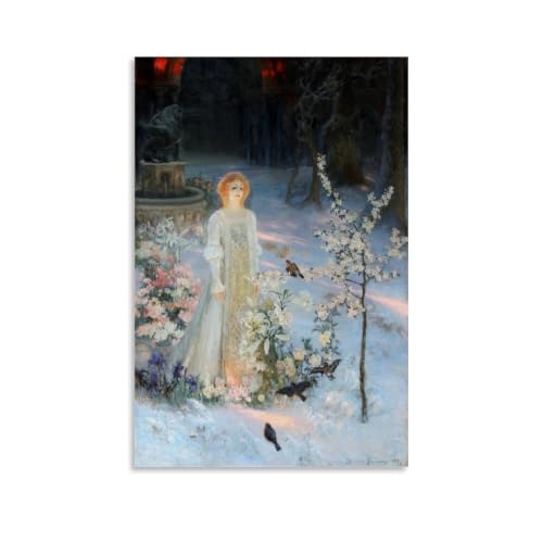Lienzo decorativo para pared Snow Maiden, cuadro de 16x24 pulgadas para sala y dormitorio
