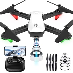 Drone with Camera for Adults, SANROCK 1080P HD FPV WiFi Drones for Kids Beginners, RC Quadcopter Helicopter, Voice Start, Waypoint Fly, Gesture Selfie, Return to Home, Toys Gifts for Boys Girls