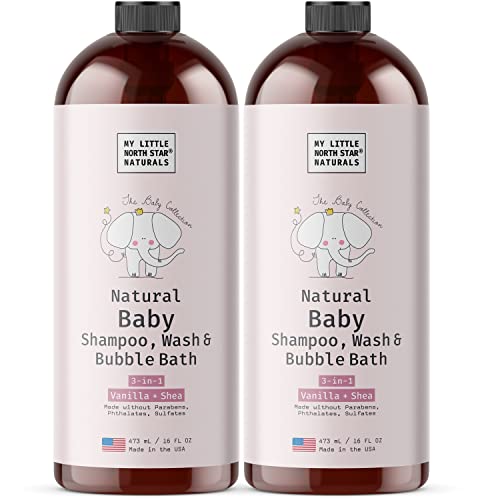 My Little North Star Baby Shampoo, Gentle Head-To-Toe 2-In-1 Baby Soap, Baby Shampoo And Body Wash And Natural Baby Shampoo And Body Wash + Baby Bubble Bath (Vanilla Shea 2 Pack) #TOP15