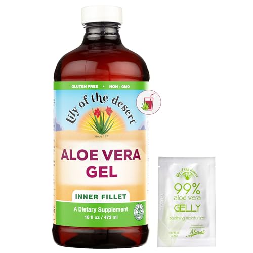 Lily of The Desert Aloe Vera Gel - Inner Fillet Filtered Aloe Vera Drink, Thicker...