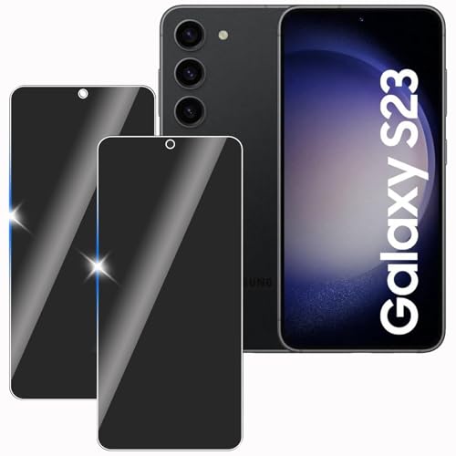KULAIKE 2 Stück Sichtschutz für Samsung galaxy S23, Anti-Spähen Privatsphäre Schutzfolie,Anti-Spy Panzer Schutz Glas Fol...