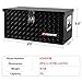 FORWODE 20 Inch Truck Bed Tool Box Aluminum Heavy Duty Trailer Tool Box for Pickup Truck Bed RV Toolbox with Handle and Lock - Black