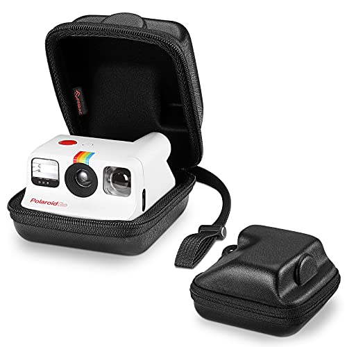 FINTIE Housse pour Polaroid Go 9035 Appareil Photo Instantané - Étui Voyage EVA Case de Protection Rigide Sacoche de Stockage Antichoc Cover avec Sangle Ajustable, Noir