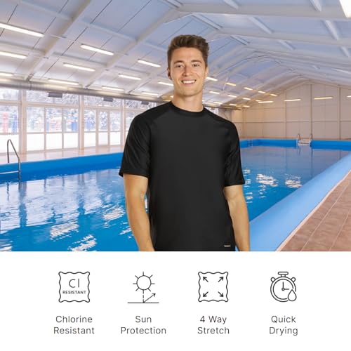 Sporti Men's S/S UPF 50+ Swim Shirt - Rashguard for Men - Comfortable Men's Rash Guard Shirts4