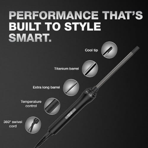 Image of IKONIC Hotwand 2.0, with 10mm Titanium Barrel for Tight Skinny Curls, 8inch Long for Longer Hair, 360 Swivel Cord for Easy Curly Hair Style