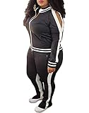 HOU sweat suits for women set - Womens Plus Size Two Piece Tracksuit Outfits Club Outfits Sweatsuit