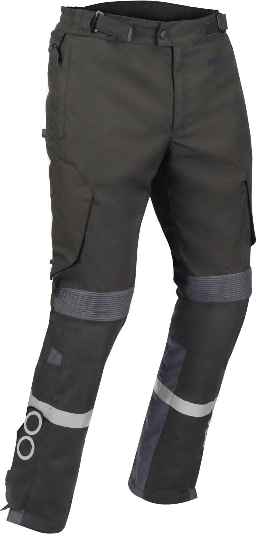 Bering Halifax 17353 wodoodporne motocyklowe spodnie tekstylne, czarny/antracytowy, 2XL