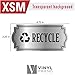 Recycle and Trash Stickers for Trash Cans - Metallic Vinyl Recycling Bin Labels – 2 Pack - 4.75