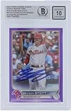 Bryson Stott Philadelphia Phillies Autographed 2022 Topps Chrome Update Refractor #USC154 Beckett Fanatics Witnessed Authenticated 10 Rookie Card - Baseball Slabbed Autographed Cards
