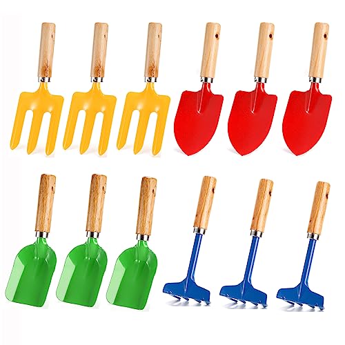 Nicunom 12 Pack Kids Gardening Tools, Metal Garden...