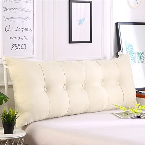 背もたれ枕 三角 ウェッジクッション まくら ソファーベッド 抱き枕 ベッドクッション 100*55*18cm 読書 寝室 ロングピロー ウェッジまくらゴロ寝 腰当て ホワイト まくら 出窓枕 抱き枕クッション ダブル ベッド ロング 読書枕 200*55