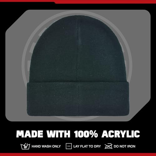 Image of Star Wars Darth Vader Roll Down Cuff Beanie Hat, Black, One Size | Soft, stretchy fabric for a cozy, comfortable everyday fit.